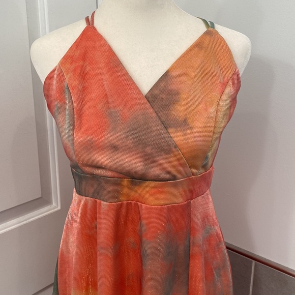 ✨HOST PICK✨Lulus Multicolored Tye-Dye Maxi Dress Gown - Picture 2 of 13